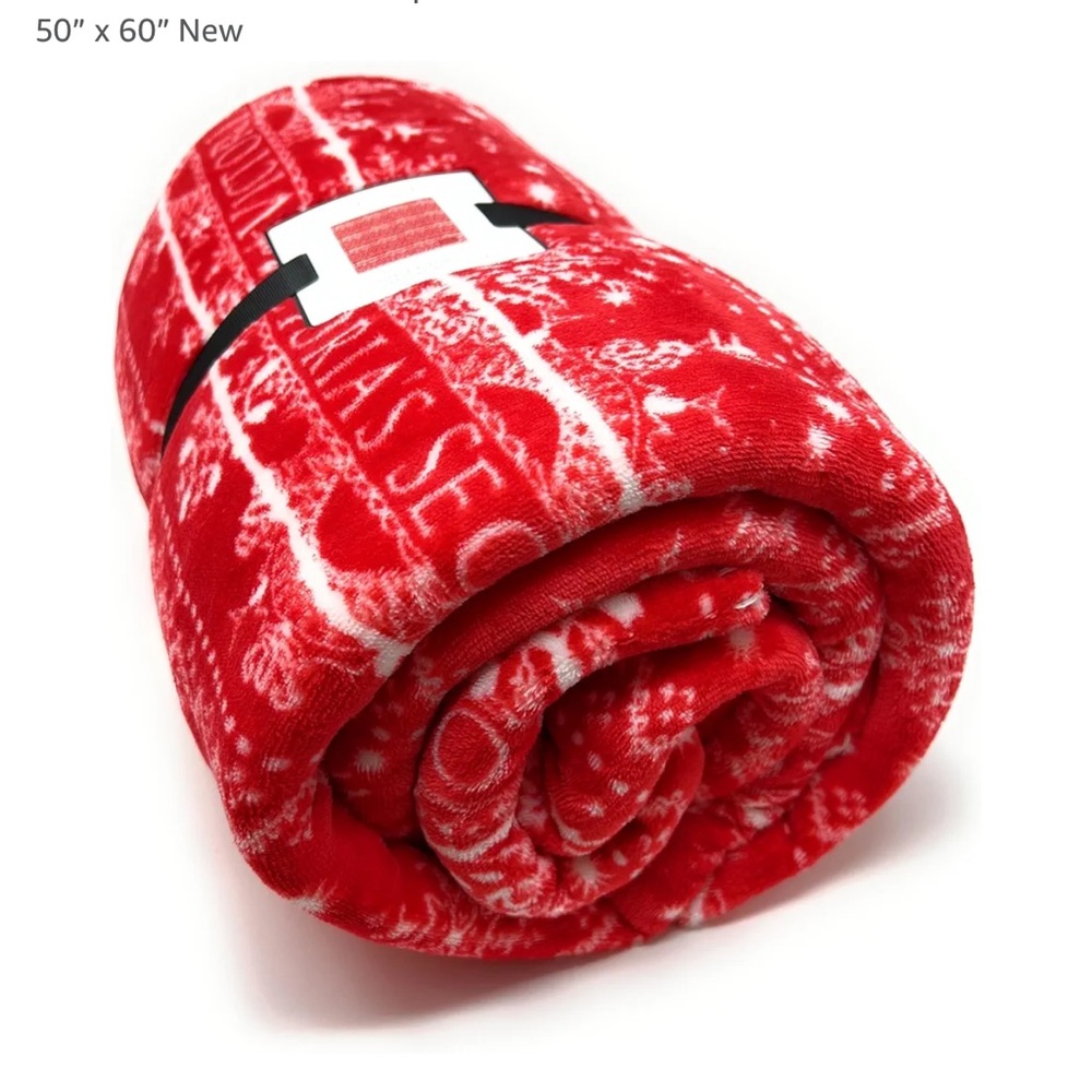 BNWT Victoria's Secret Festive Red Sherpa Blanket.